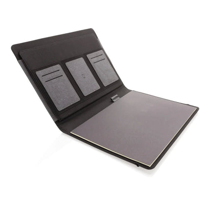 Recycled leather A4 portfolio - hospitality