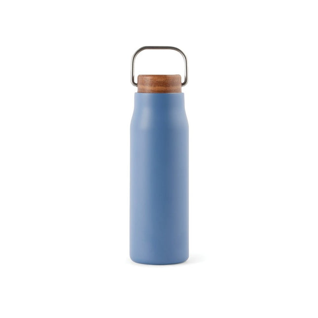 Recycled Vacuum bottle 300ml with acacia wood lid pack of 25 - hospitality