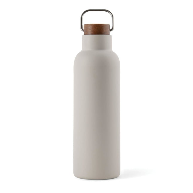 Recycled vacuum bottle 800ml with acacia wood lid pack of 25 - hospitality