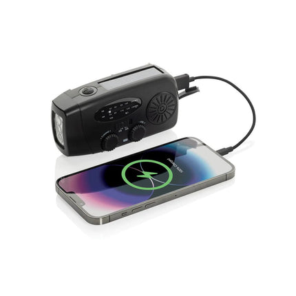 RescueWave RCS recycled plastic emergency radio - hospitality