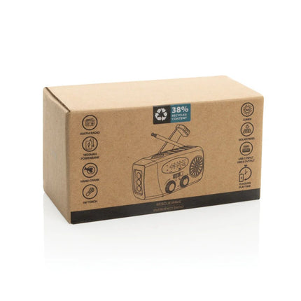 RescueWave RCS recycled plastic emergency radio - hospitality