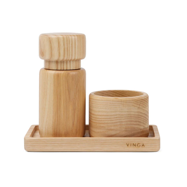 Retro Nordic Ash Wood Salt And Pepper Set Of FSC Certified Craftsmanship Collection - hospitality