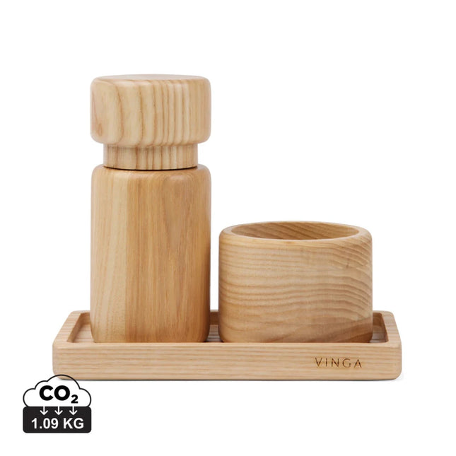 Retro Nordic Ash Wood Salt And Pepper Set Of FSC Certified Craftsmanship Collection - hospitality