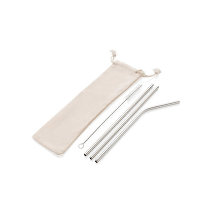 Reusable stainless steel 3 pcs straw set pack of 250 - hospitality