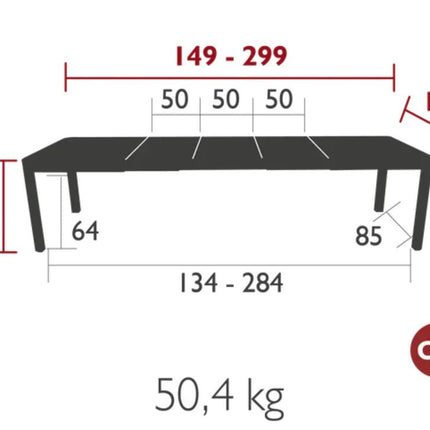 Ribambelle XL Extendable Table 14 seater - hospitality