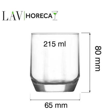 Riga Soft Drink Glass 215ml - Modern Design And High Quality For Water And Juices - hospitality