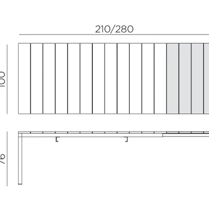 Rio 210 Extensible Table DurelTOP - hospitality