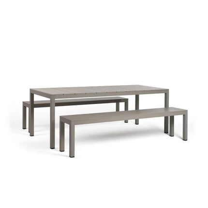 Rio Aluminum Table & Bench Set - hospitality