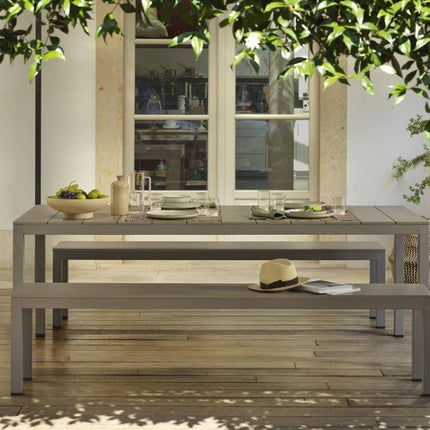 Rio Aluminum Table & Bench Set - hospitality