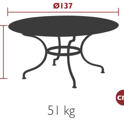 Romane Round Table Ø137cm Max 8 Guests - hospitality
