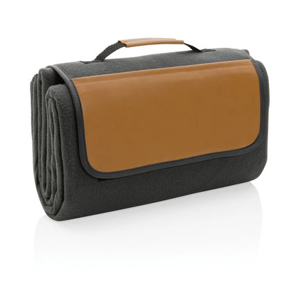 RPET picnic blanket with PU cover - hospitality