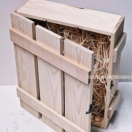 Rustic 3 Bottle Box - Natural x 25 - hospitality