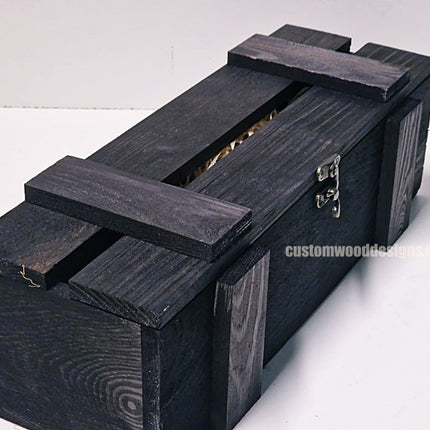 Rustic Bottle Box - Black Single x 25 - hospitality