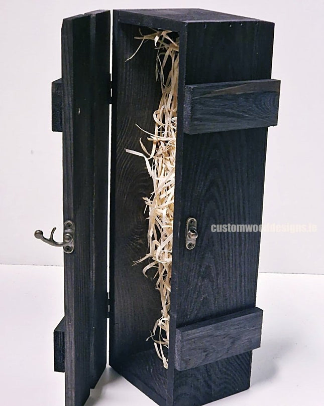 Rustic Bottle Box - Black Single x 25 - hospitality