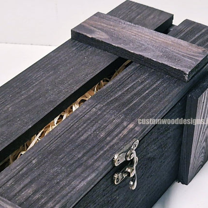 Rustic Bottle Box - Black Single x 25 - hospitality