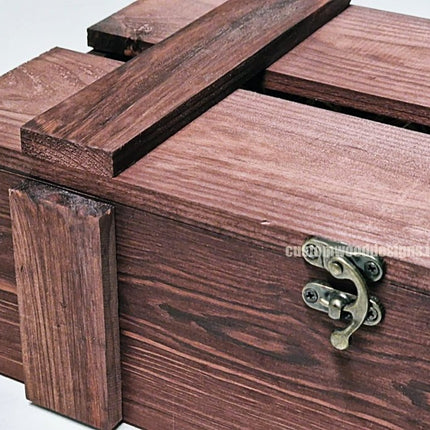 Rustic Bottle Box - Burgundy Double x 25 - hospitality