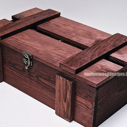 Rustic Bottle Box - Burgundy Double x 25 - hospitality