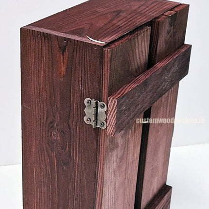 Rustic Bottle Box - Burgundy Double x 25 - hospitality