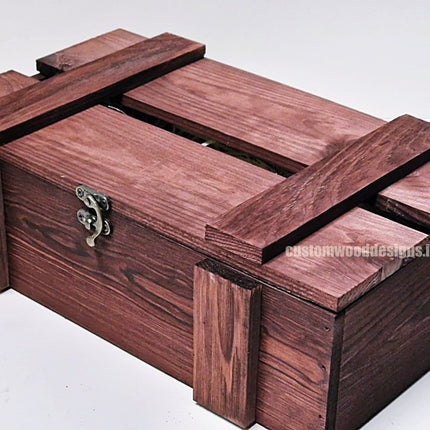 Rustic Bottle Box - Burgundy Double x 25 - hospitality