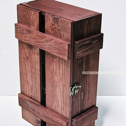 Rustic Bottle Box - Burgundy Double x 25 - hospitality