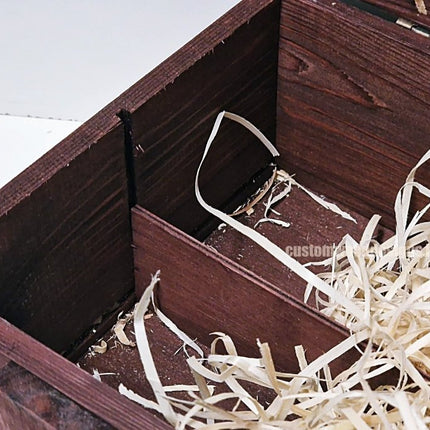 Rustic Bottle Box - Burgundy Double x 25 - hospitality