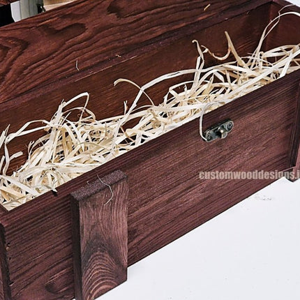 Rustic Bottle Box - Burgundy Single x 25 - hospitality