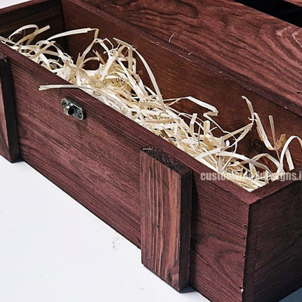 Rustic Bottle Box - Burgundy Single x 25 - hospitality