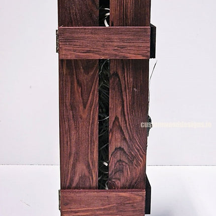 Rustic Bottle Box - Burgundy Single x 25 - hospitality