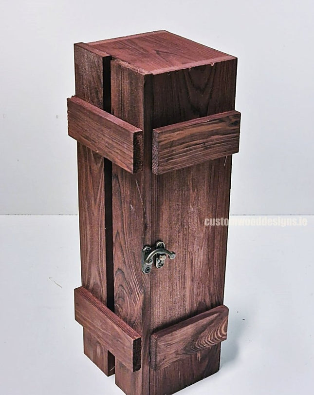 Rustic Bottle Box - Burgundy Single x 25 - hospitality