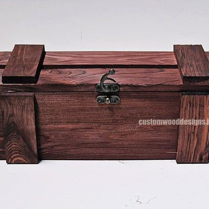 Rustic Bottle Box - Burgundy Single x 25 - hospitality