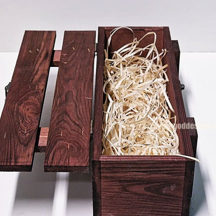 Rustic Bottle Box - Burgundy Single x 25 - hospitality