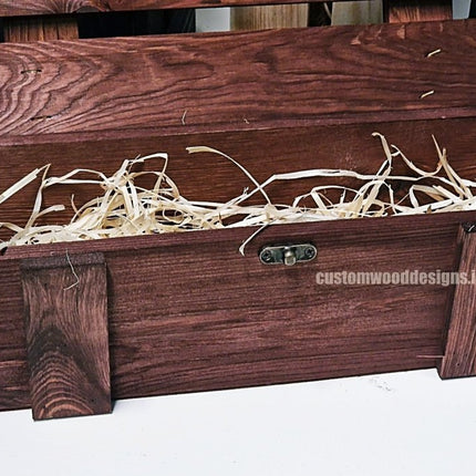 Rustic Bottle Box - Burgundy Single x 25 - hospitality