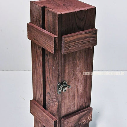 Rustic Bottle Box - Burgundy Single x 25 - hospitality