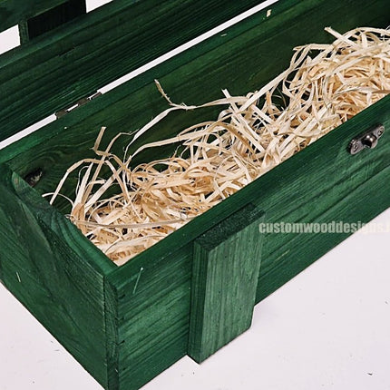 Rustic Bottle Box - Green Single x 25 - hospitality