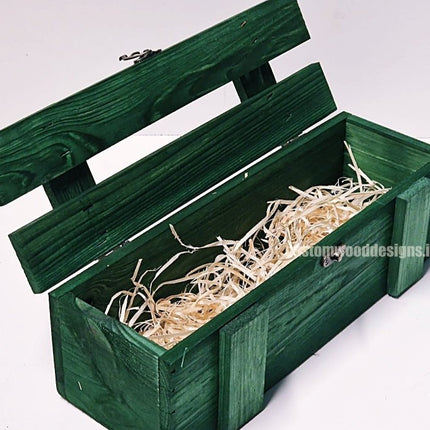 Rustic Bottle Box - Green Single x 25 - hospitality