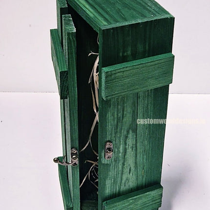 Rustic Bottle Box - Green Single x 25 - hospitality