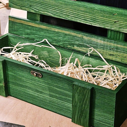 Rustic Bottle Box - Green Single x 25 - hospitality