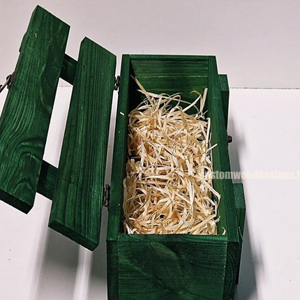 Rustic Bottle Box - Green Single x 25 - hospitality