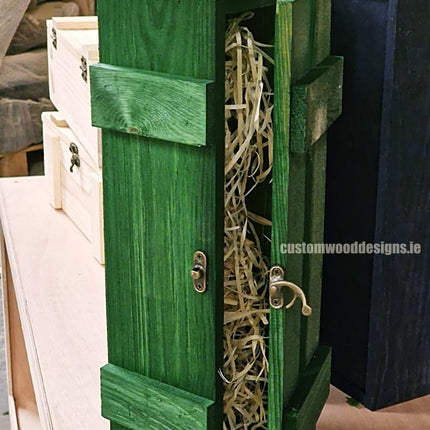 Rustic Bottle Box - Green Single x 25 - hospitality