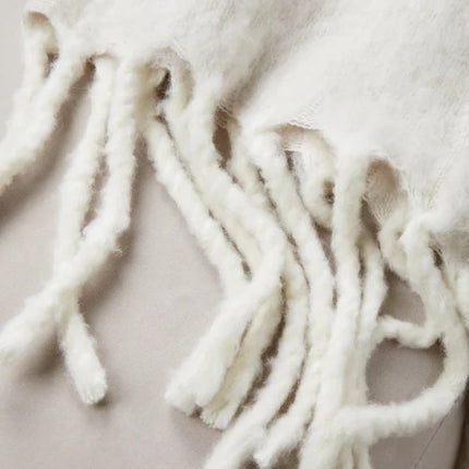 Salett Wool Blend Blanket From The Salett Collection Featuring Brushed Wool Texture - hospitality