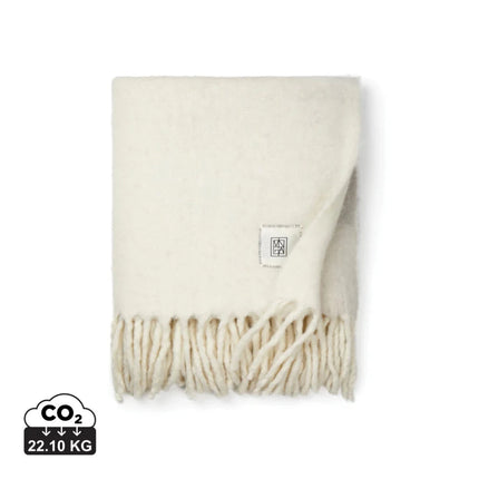 Salett Wool Blend Blanket From The Salett Collection Featuring Brushed Wool Texture - hospitality