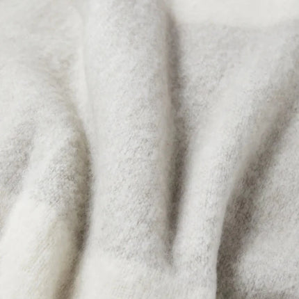 Salett Wool Blend Blanket From The Salett Collection Featuring Brushed Wool Texture - hospitality