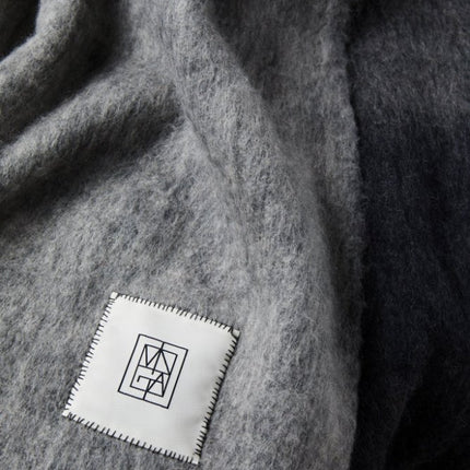 Salett Wool Blend Blanket From The Salett Collection Featuring Brushed Wool Texture - hospitality