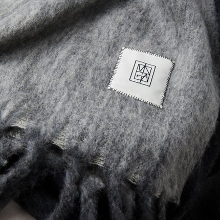 Salett Wool Blend Blanket From The Salett Collection Featuring Brushed Wool Texture - hospitality