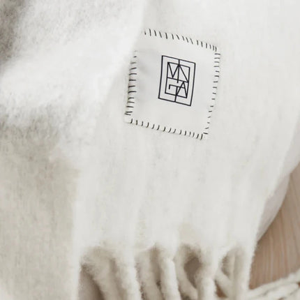 Salett Wool Blend Blanket From The Salett Collection Featuring Brushed Wool Texture - hospitality