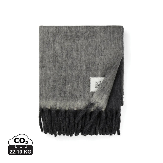 Salett Wool Blend Blanket From The Salett Collection Featuring Brushed Wool Texture - hospitality