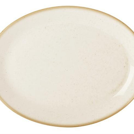 Sand oval plate, 240x190mm - hospitality