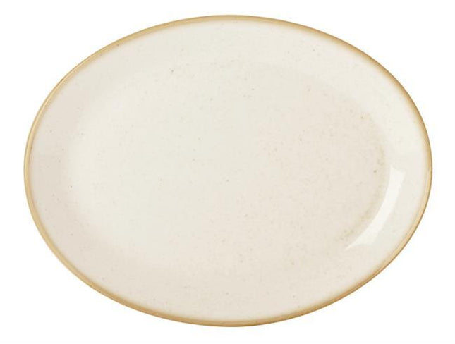 Sand oval plate, 240x190mm - hospitality