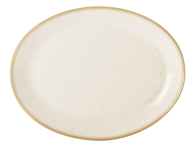 Sand oval plate, 310x240mm - hospitality