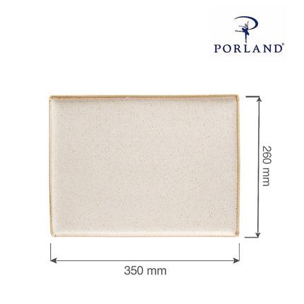 Sand rectangular tray, 350x260mm - hospitality